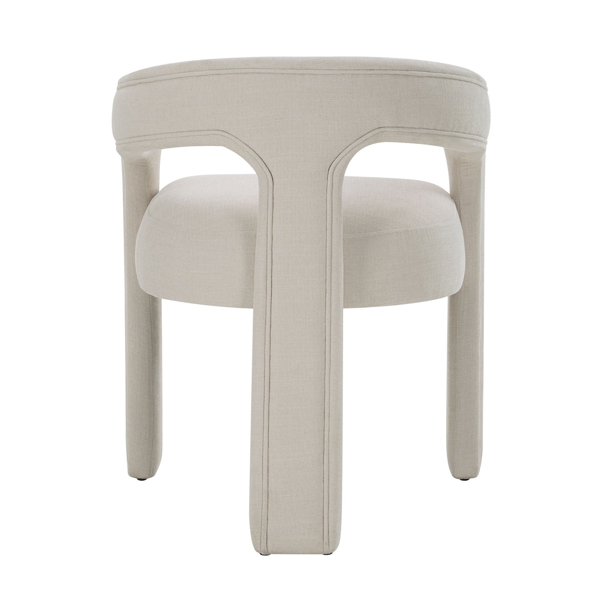 Gamarya White Chenille Side Chair (Set of 2)