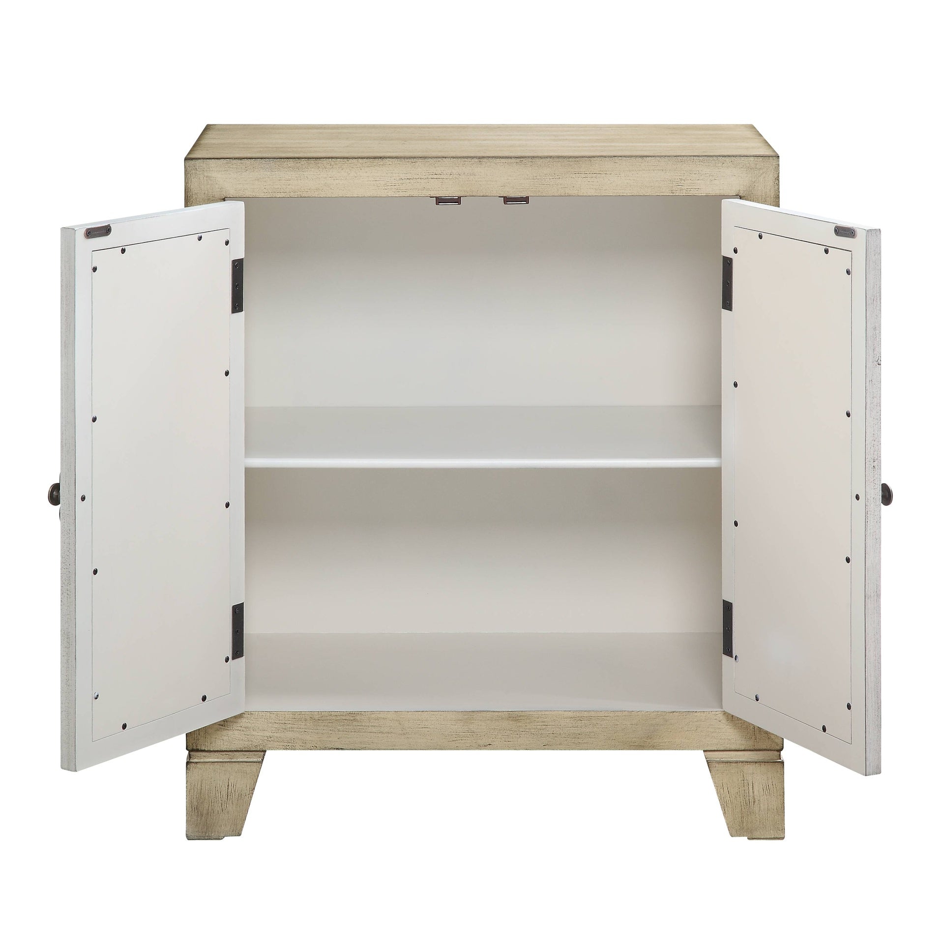 Nalani Antique White Finish Console Cabinet