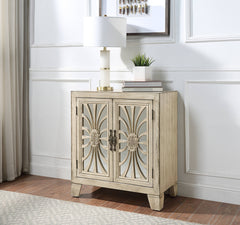 Nalani Antique White Finish Console Cabinet