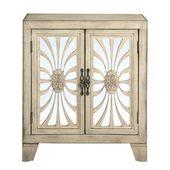 Nalani Antique White Finish Console Cabinet