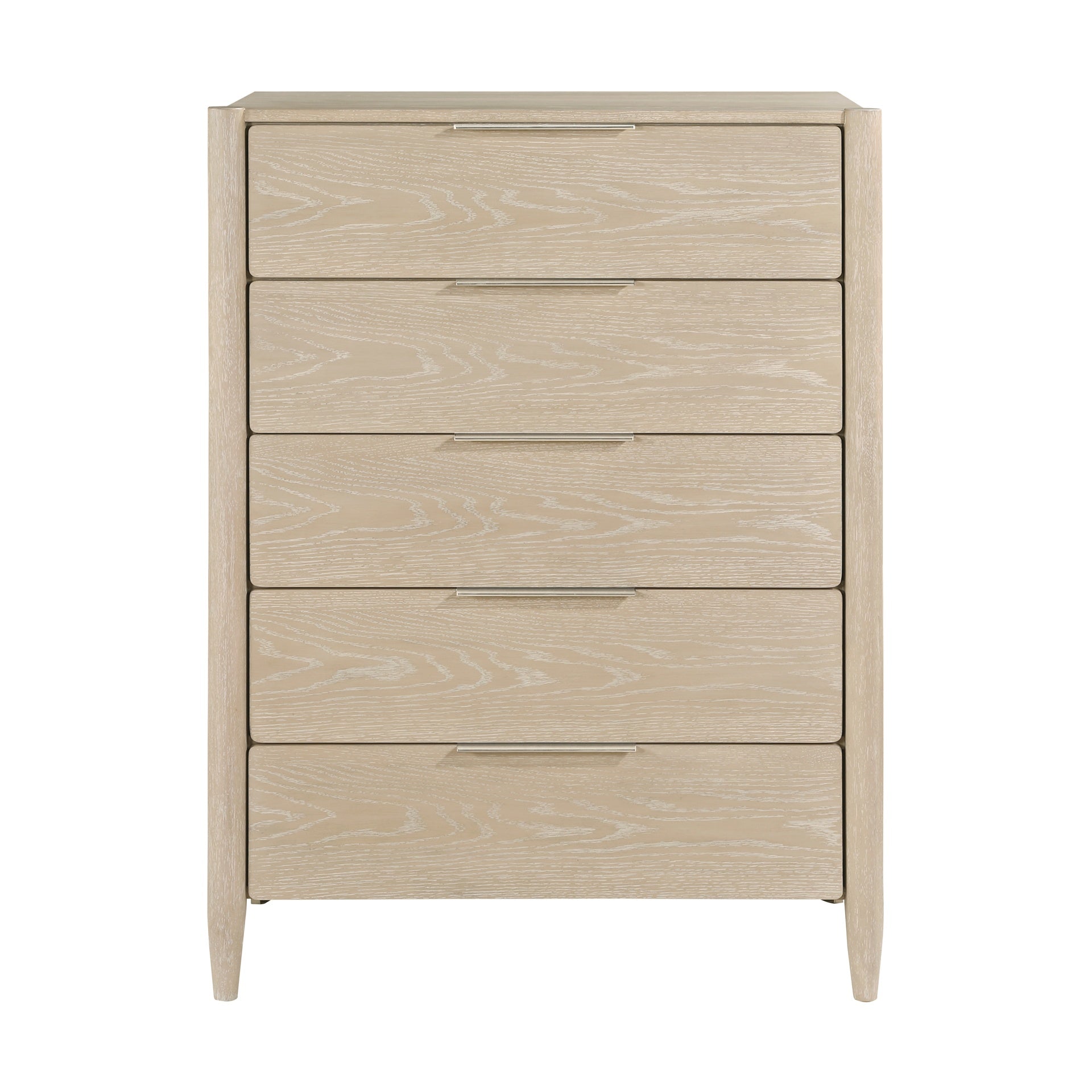 Modern 5-Drawers Storage Chest Light Oak Finish Bedroom Furniture 1pc Vertical Dresser