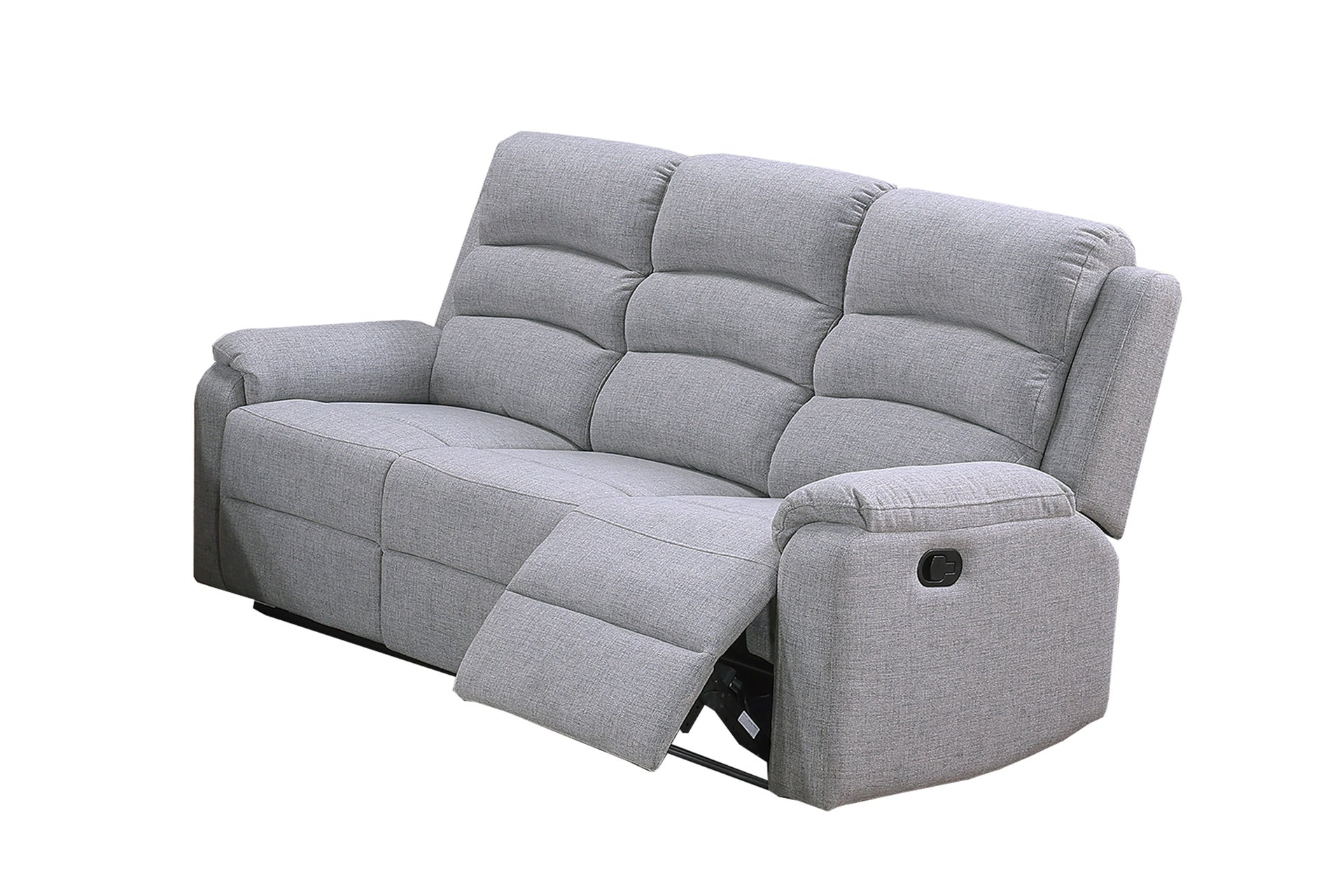 Modern Motion Sofa 1pc Horizontal Tufting Cushion Backrest Upholstered Sofa Sincere Bone Finish Primary Living Room Furniture
