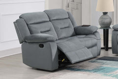 Manual Loveseat 1pc Pillow Arms Plush Backrest Horizontal Tufting USB Port Dark Gray Finish Primary Living Room Furniture