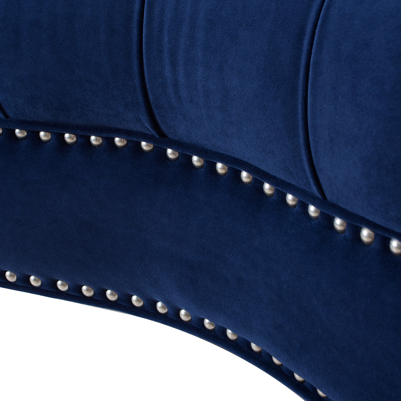La Rosa Victorian Tufted Upholstered Accent Chair, Navy Blue Velvet