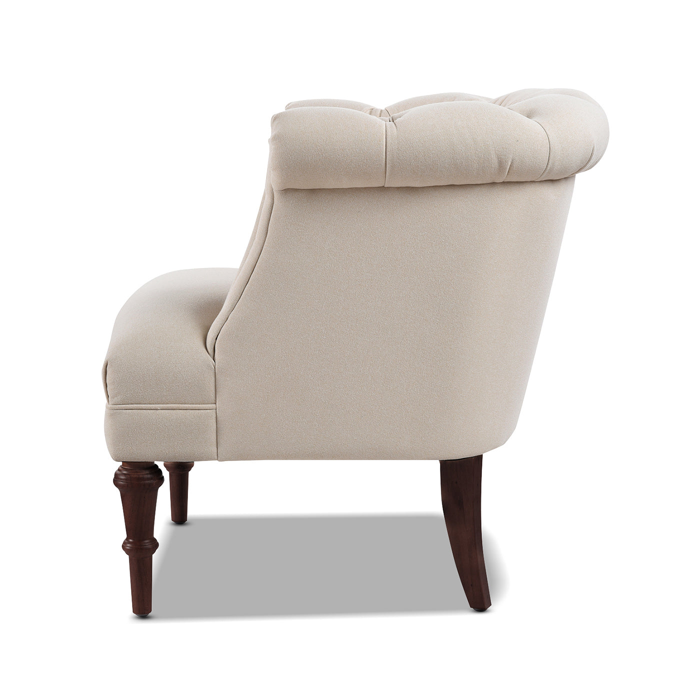 Katherine Tufted Accent Chair, Sky Neutral Beige Polyester