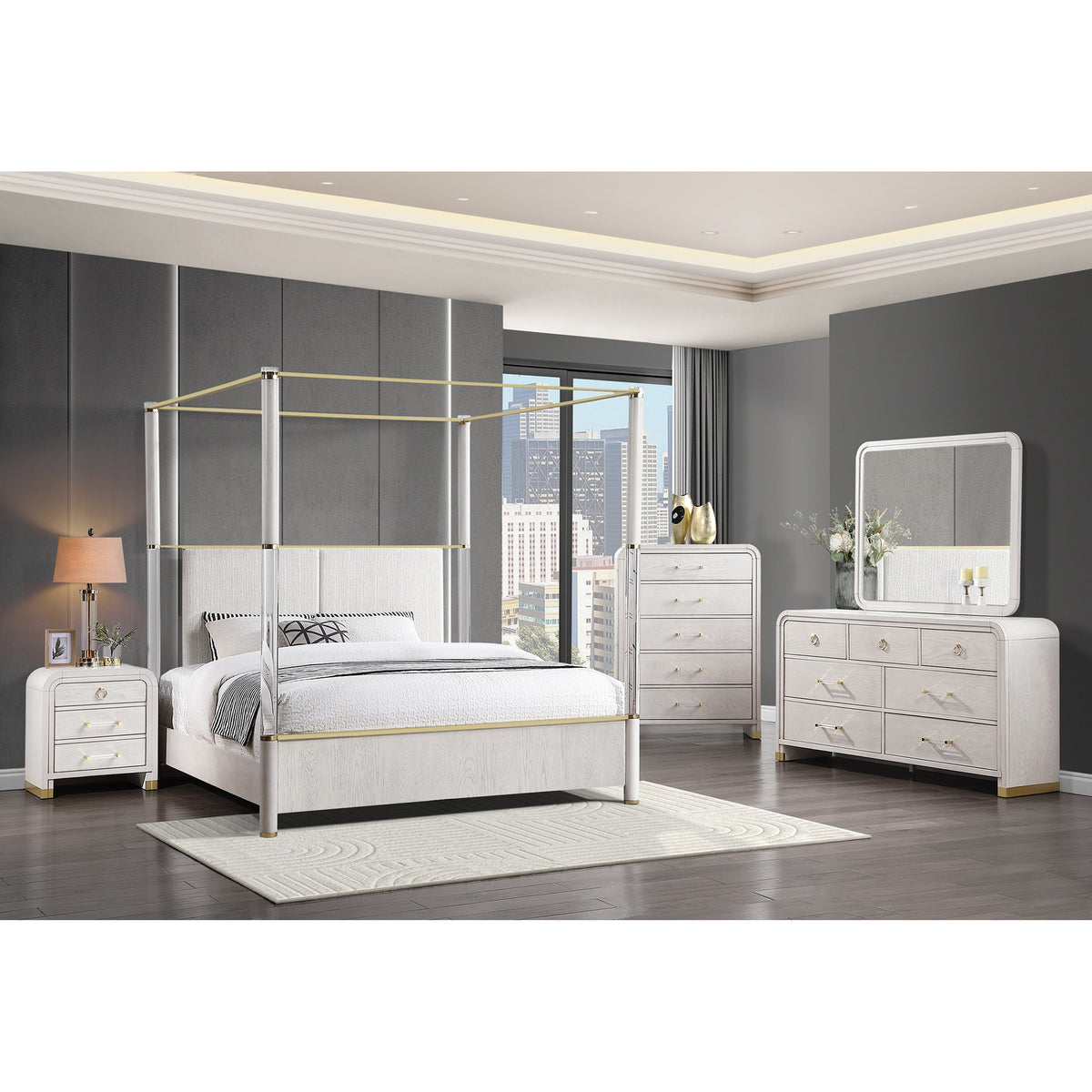 Malco Queen Oak 5PC Bedroom Set