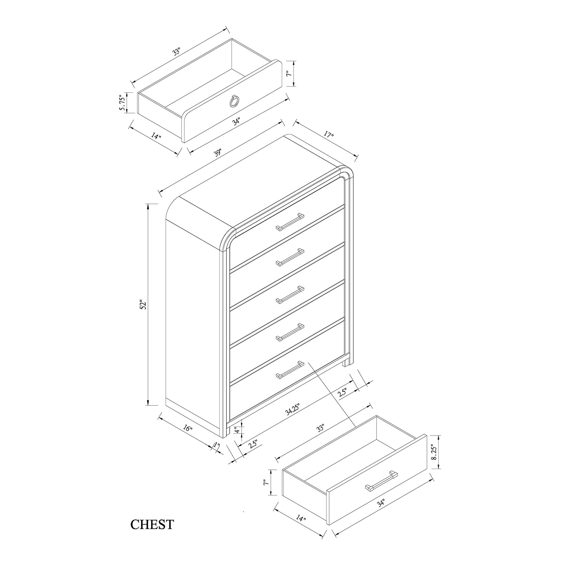 Malco Oak Chest