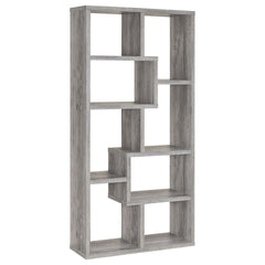 Lawton Grey Driftwood 7-shelf Bookshelf