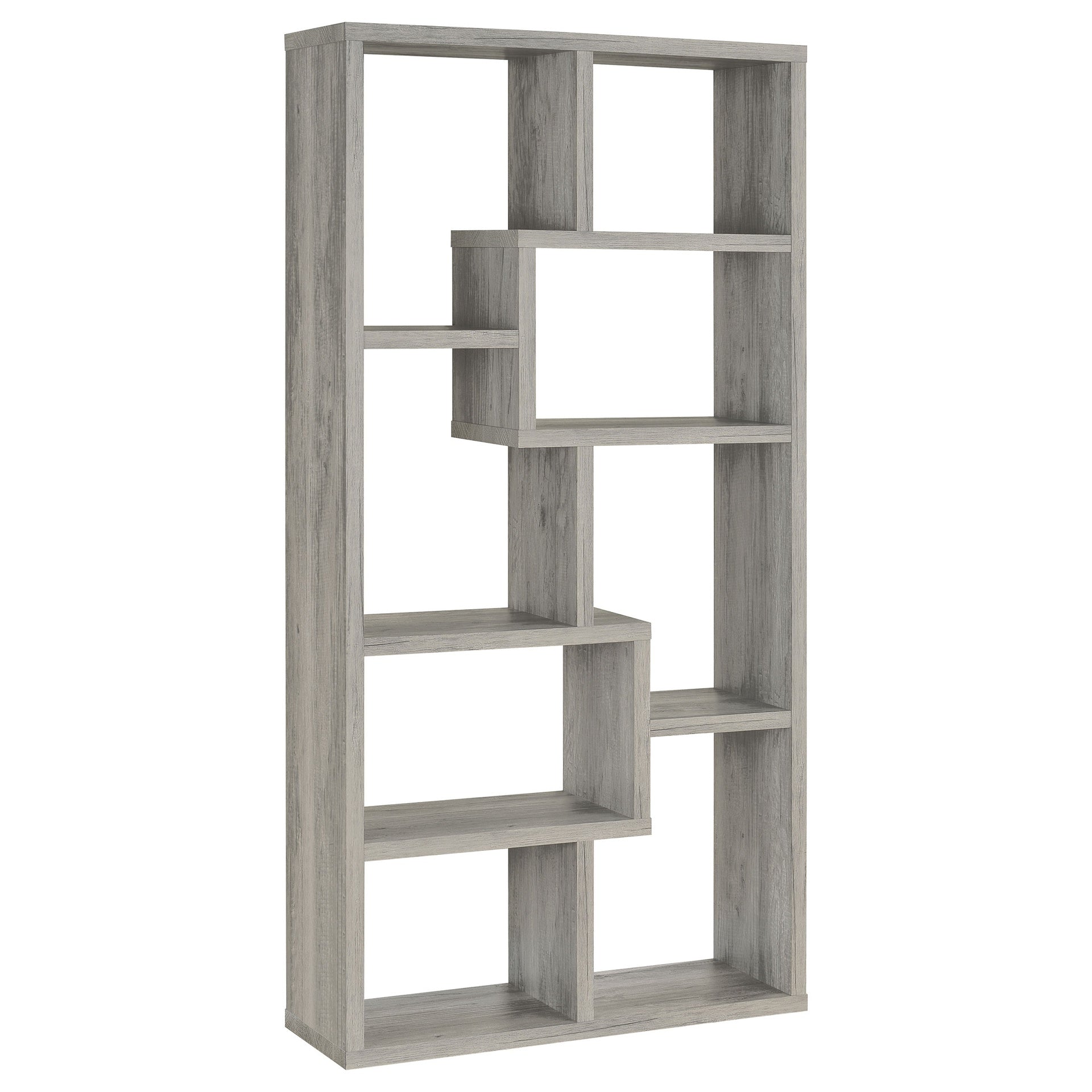 Lawton Grey Driftwood 7-shelf Bookshelf