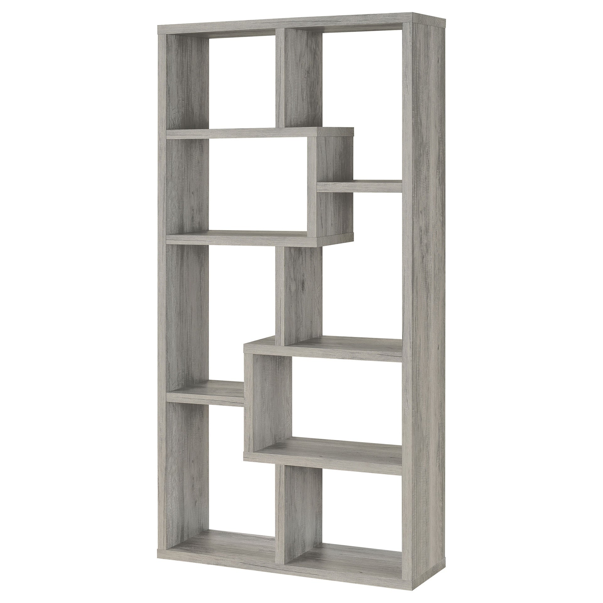 Lawton Grey Driftwood 7-shelf Bookshelf