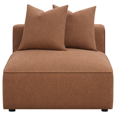 Colleen Terracotta Tight Seat Armless Chair with Pillows