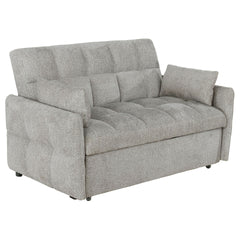 Alvara Light Grey Tufted Cushion Pull-out Sleeper Sofa Bed