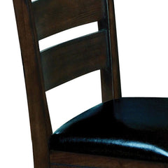 Black and Espresso Counter Height Chairs (Set of 2)