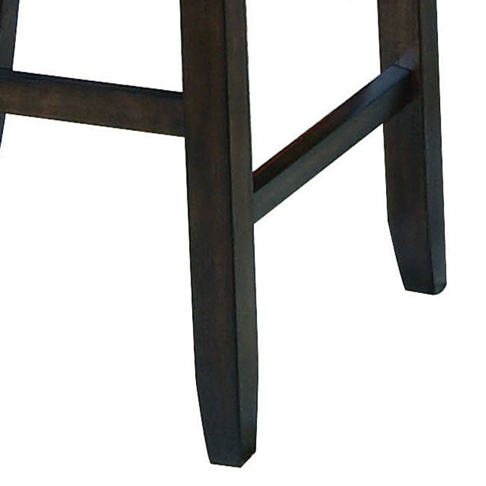 Black and Espresso Counter Height Chairs (Set of 2)