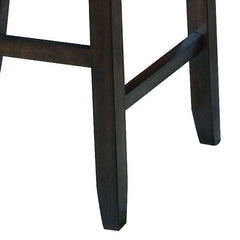Black and Espresso Counter Height Chairs (Set of 2)