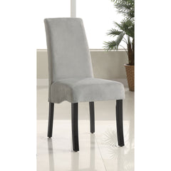 Grey and Black Upholestered Dining Chair (Set of 2)