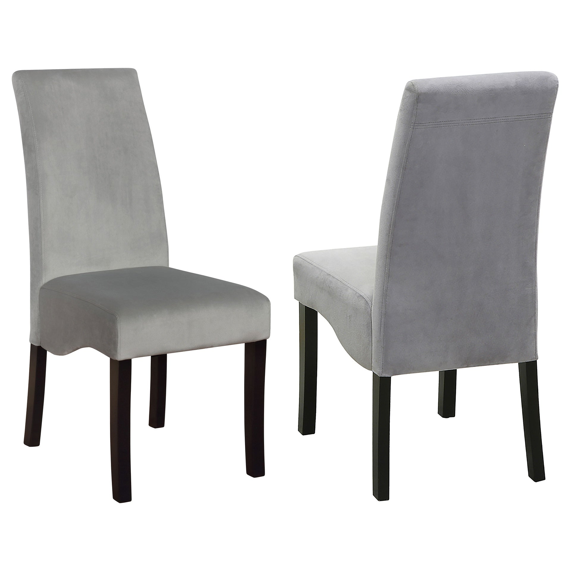 Grey and Black Upholestered Dining Chair (Set of 2)