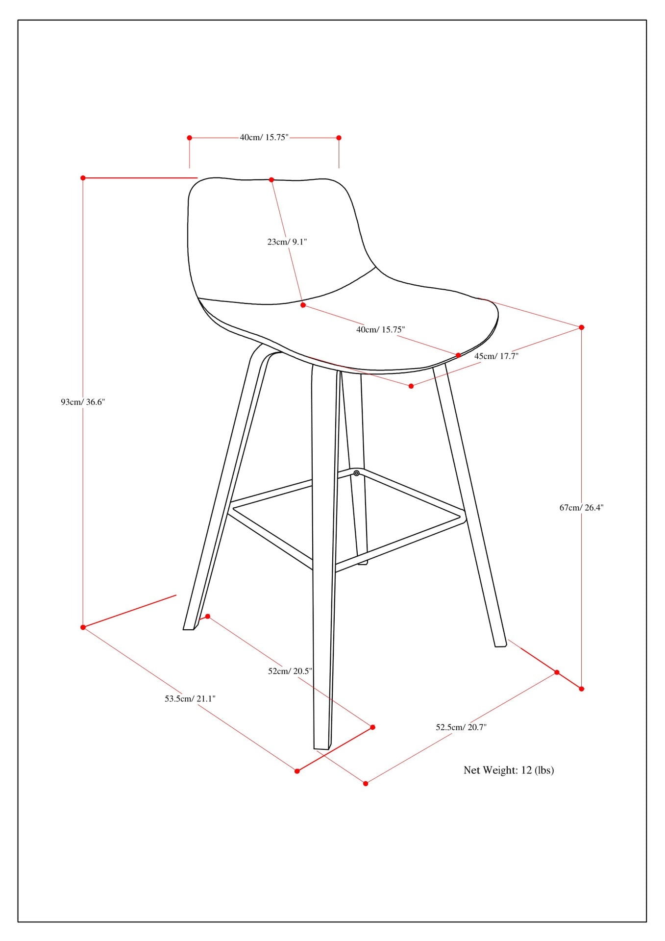 Randolph Bentwood Counter/ Bar Height Stool (Set of 2)