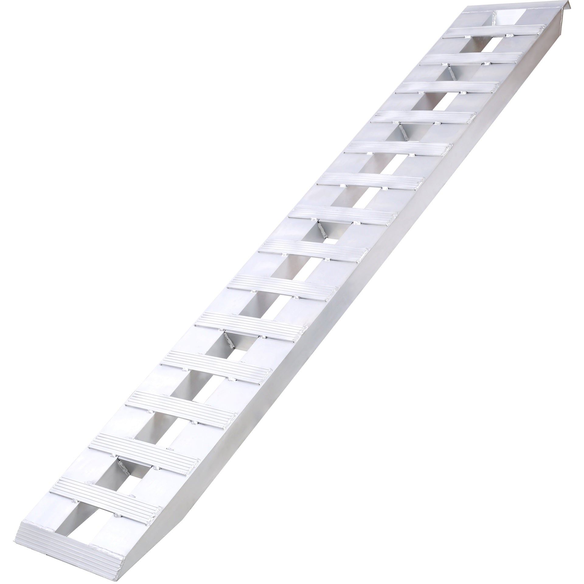 Heavy-Duty Ramps with Top Hook Attaching End, Universal Loading Ramp for Motorcycle, Tractor, ATV/UT 84" X 14" 6600 LBS 1 Pair 2 Ramps Silver Aluminum