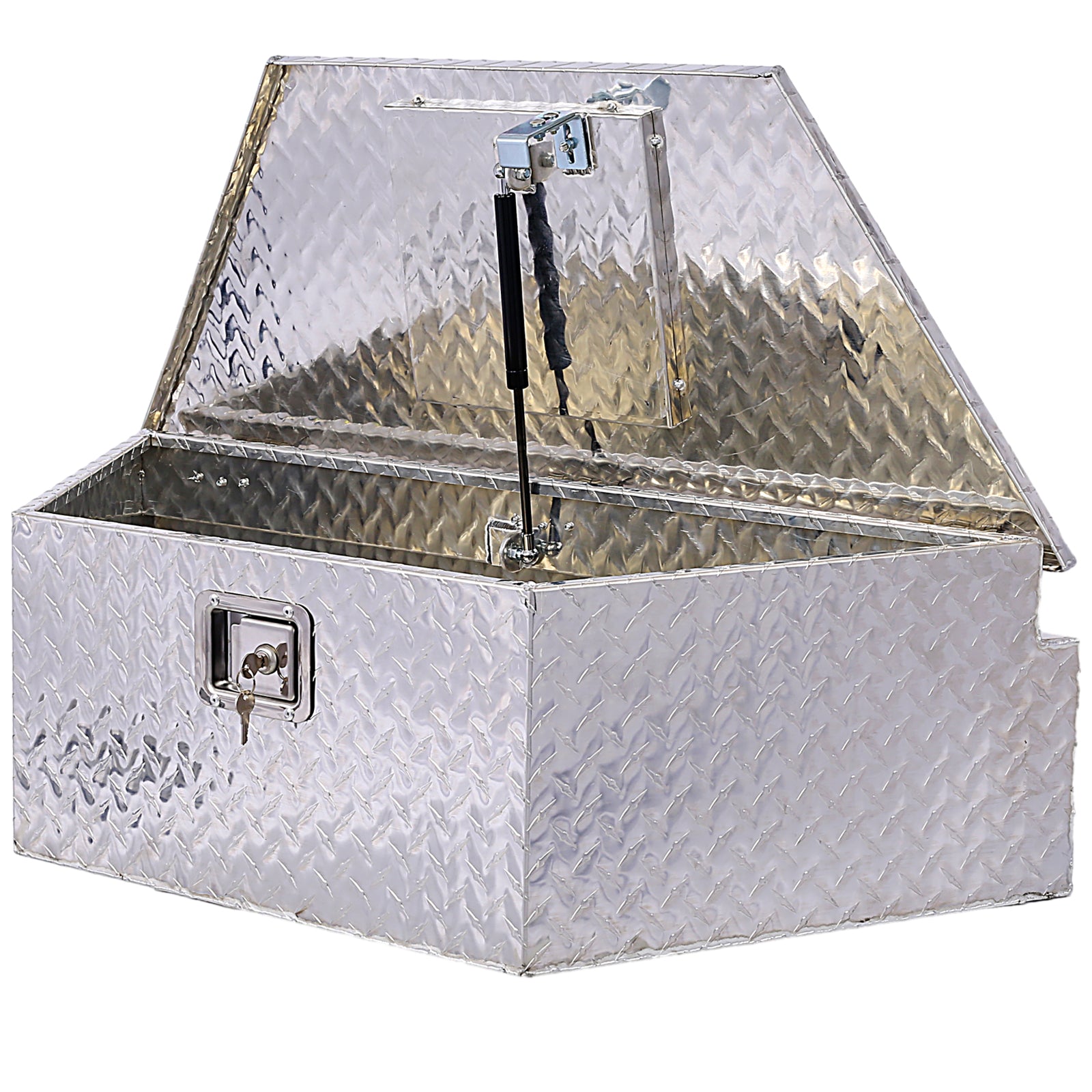 39inch Aluminum tool box,heavy duty truck bed tool box,outdoor trailer pickup storage tool box,RV storage organizer,underbody box w/lock keys,silver 39x16.5x11.8inch