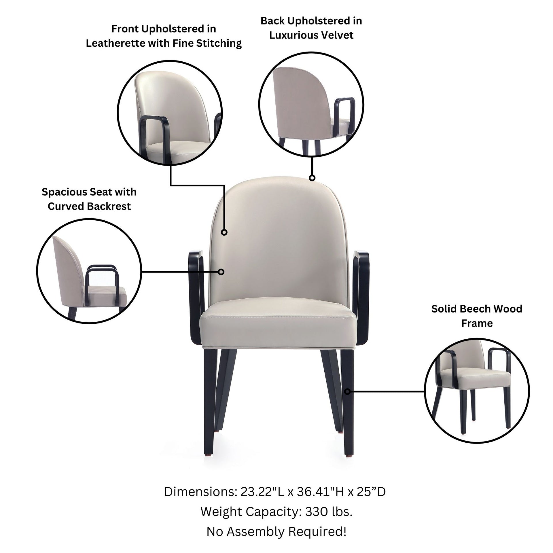 Armchair in Light Gray
