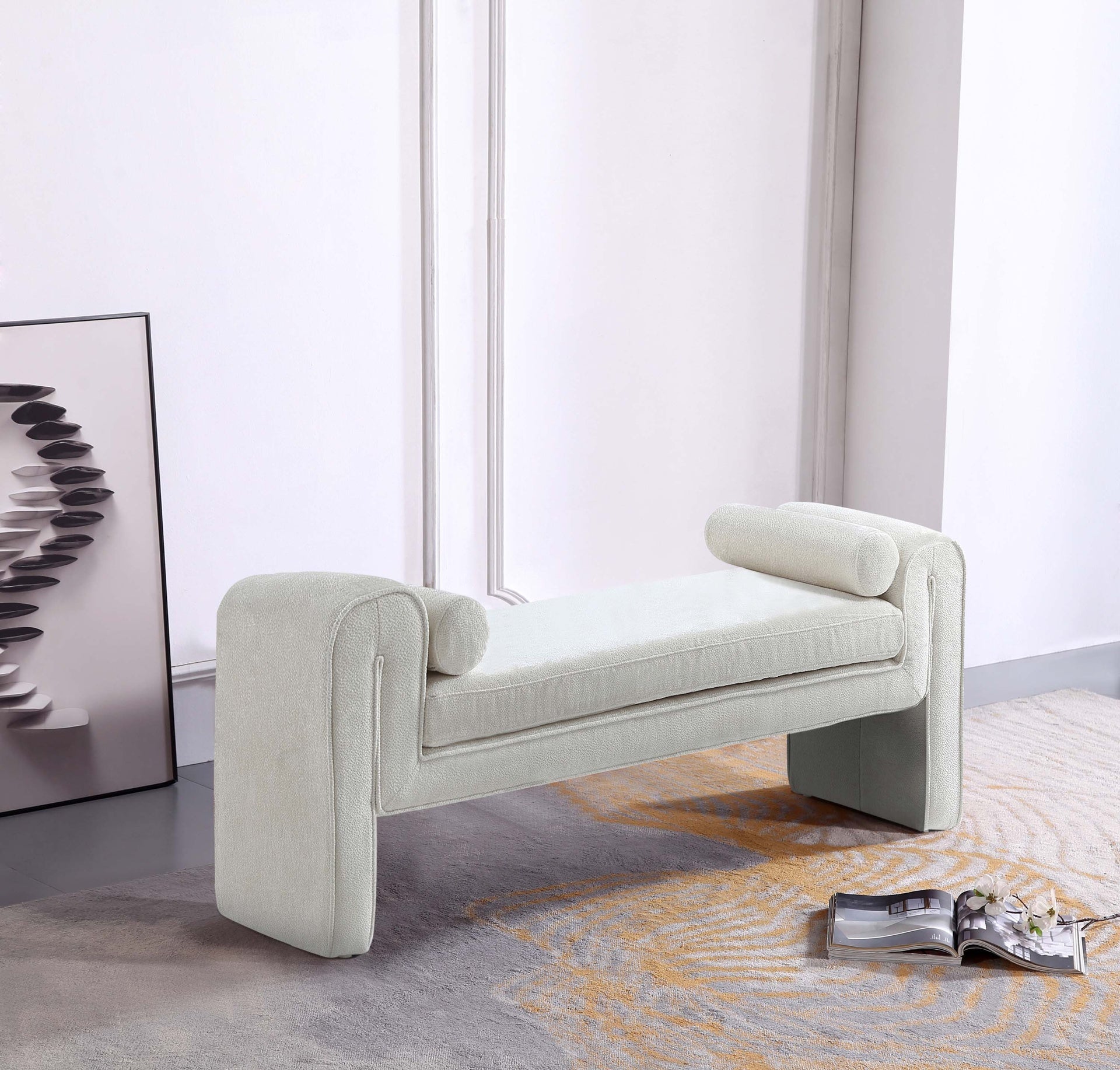 Accent Bench in Ivory