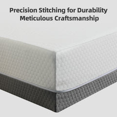 10-Inch Queen Mattress – Made in Japan Comfort Home Mattress: Gel-Perforated, 7-Zone, Adjustable Bed-Friendly, Blue-White Cover