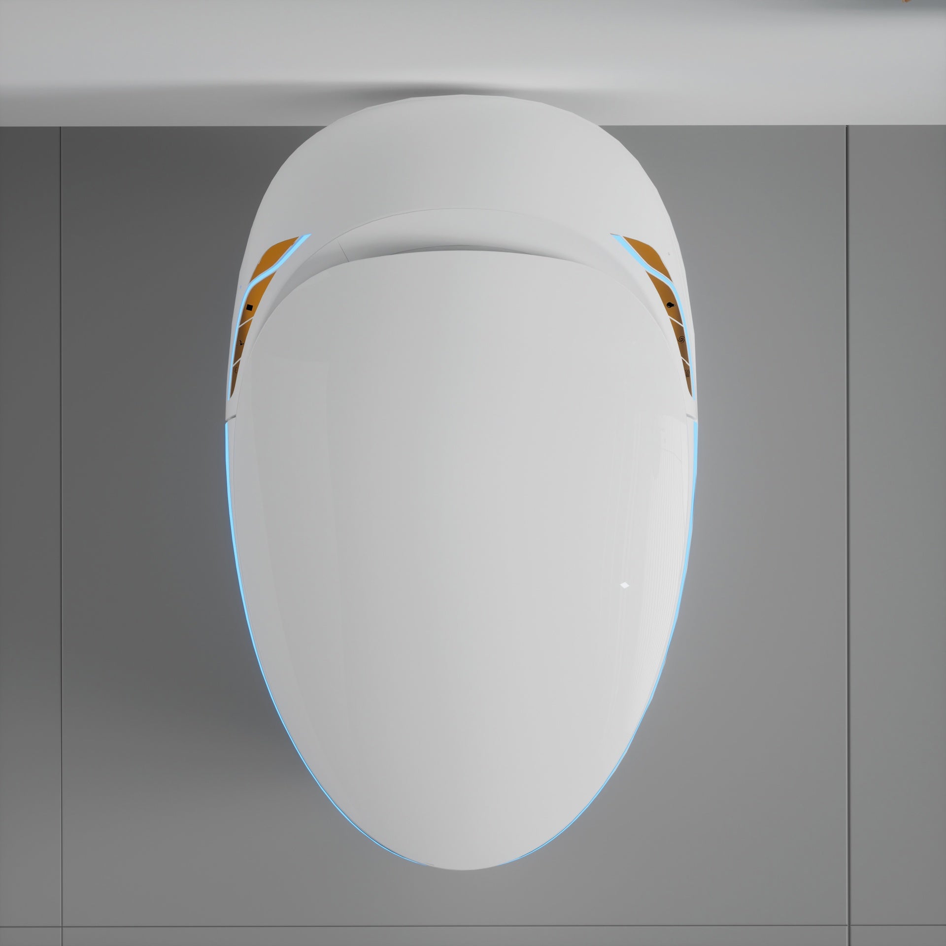 Unique Smart Toilet with Bidet Built In, Intelligent One Piece Toilet For Modern Bathroom, Auto Open/Close Seat, Foot Sensor, LED Display,Night Light, Warm Water & Dryer,White