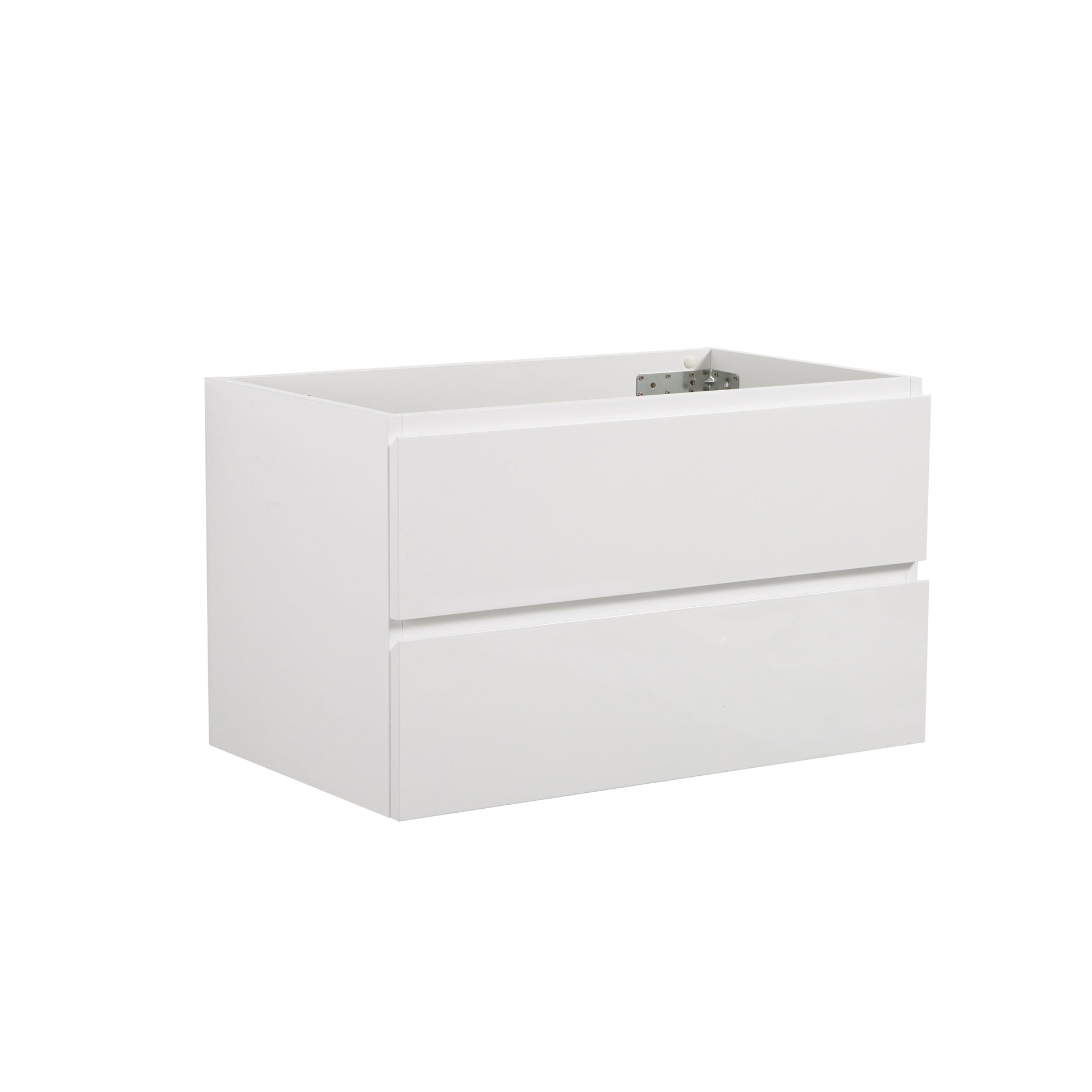 Alice-36W-201,Wall mount cabinet WITHOUT basin, White color, With two drawers, Pre-assembled