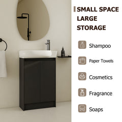 23" Freestanding Bathroom Vanity with Sink, Soft Close Doors