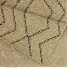 Earth GC_NTL1010 Jute/Black 2 ft. 7 in. x 7 ft. 3 in. Indoor/Outdoor Area Rug