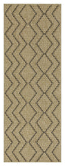 Earth GC_NTL1010 Jute/Black 2 ft. 7 in. x 7 ft. 3 in. Indoor/Outdoor Area Rug