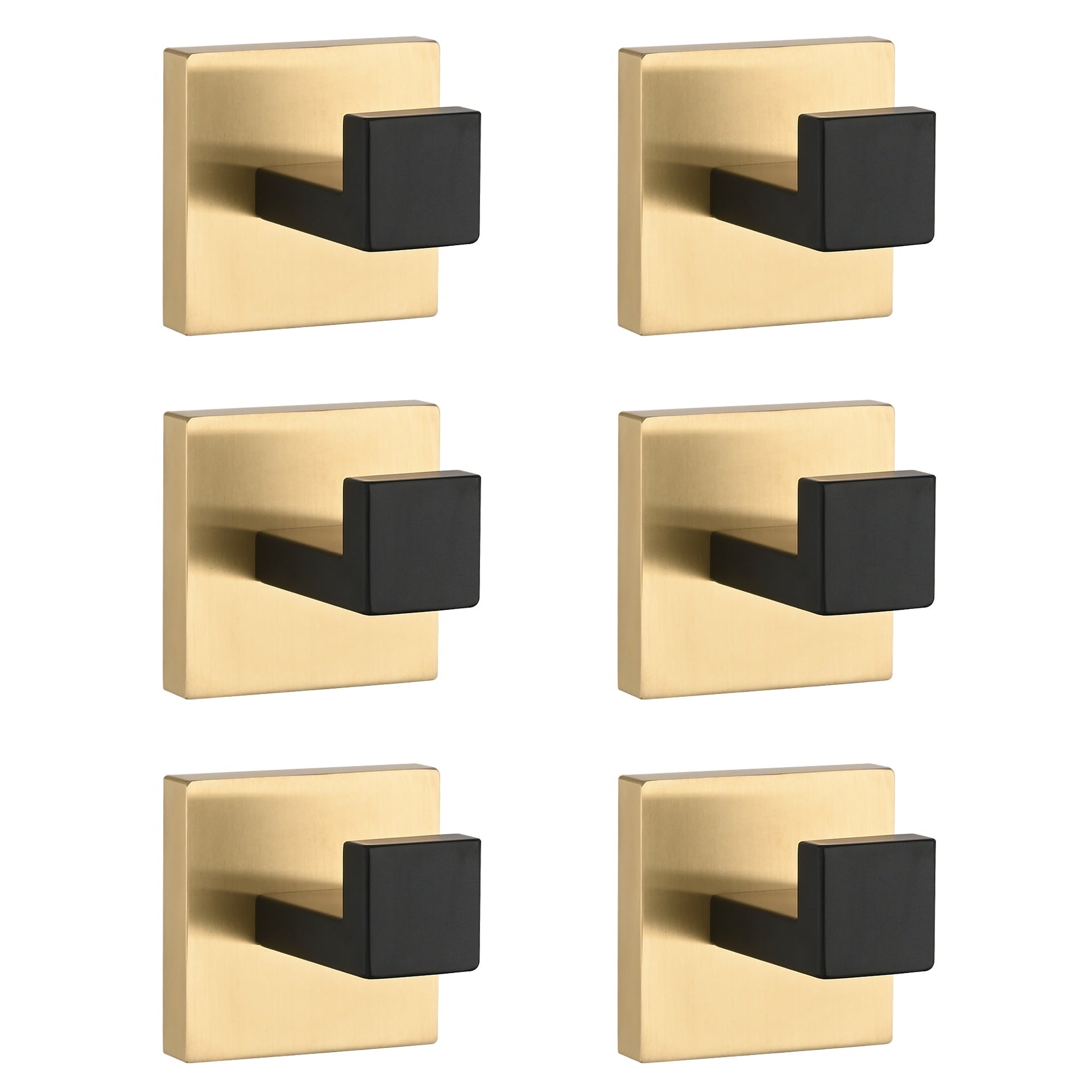 6 Pack Wall-Mounted Stainless Steel Bathroom Towel Hooks/Coat Hooks for Bathroom, Bedroom, Kitchen