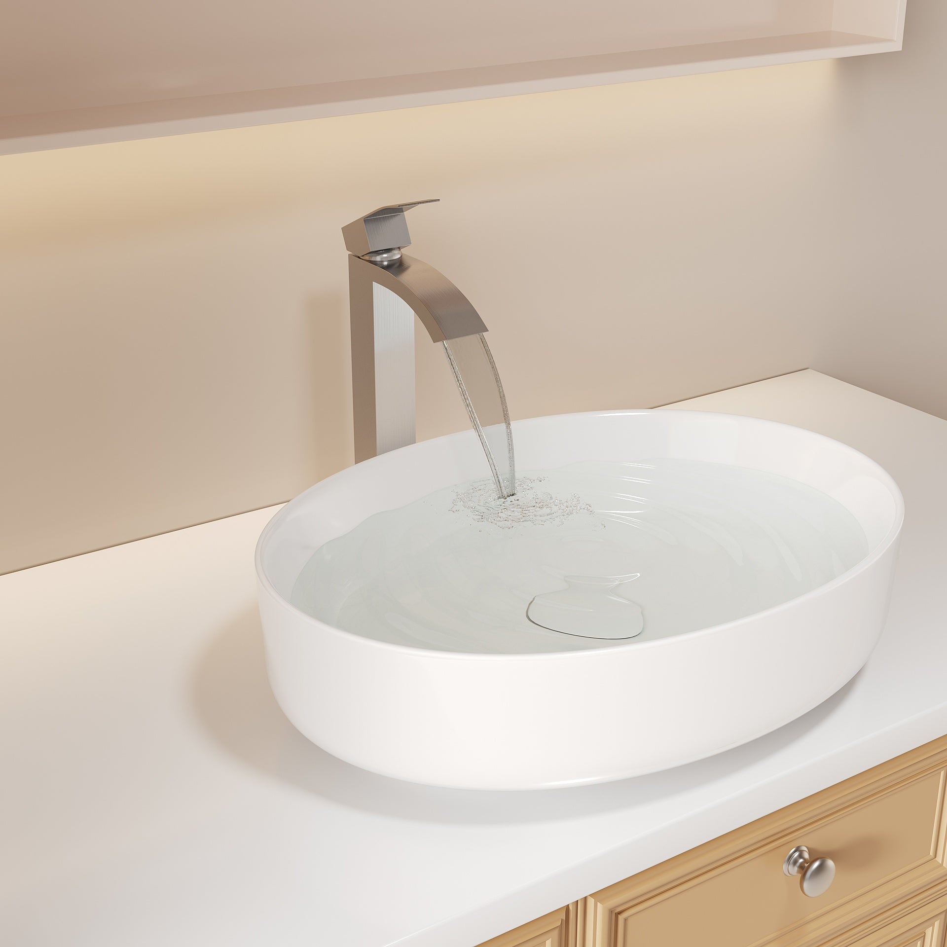 Bothwa Home 11.21" CUPC Certified Single Handle Bathroom Sink Faucet (Brushed Nickel Finish)