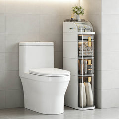 Bathroom Floor Cabinet, 5-Tier Narrow Bathroom Storage Cabinet, Mobile and No Installation Required, Perfect for Small Space Laundry Rooms, Toilet Areas and Living Room Gaps