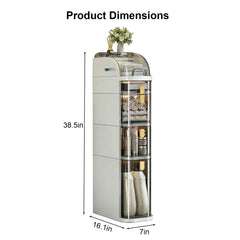 Bathroom Floor Cabinet, 5-Tier Narrow Bathroom Storage Cabinet, Mobile and No Installation Required, Perfect for Small Space Laundry Rooms, Toilet Areas and Living Room Gaps