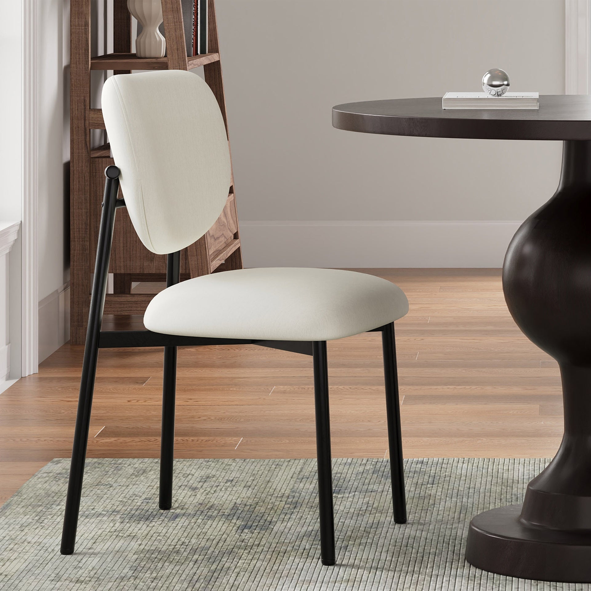 Upholstered  Dining Chairs With Metal Legs (Set of 2),Beige
