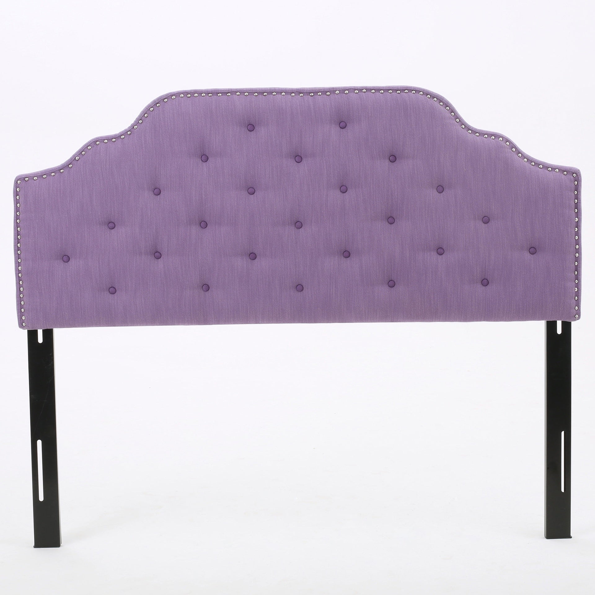 Tufted Upholstered Headboard Queen Size, Solid Wood Head Board with Durable Metal Legs, Adjustable Height Queen headboard with Nailhead Trim,fabric Headboard in Modern Button Tuffted Design