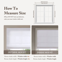 1PC 23x64" Cordless Roman Blind  Galen Matte fabric