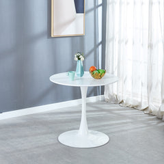 31.5"white COLOR TOP Tulip Table Mid-century Dining Table for 2-4 people With Round Mdf Table Top, Pedestal Dining Table, End Table Leisure Coffee Table