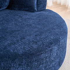 Round Accent Chair, 360 Swivel Chenille Barrel Chair, Fluffy Modern Sleeper for Living Room, Bedroom, Reading Room and Lounge