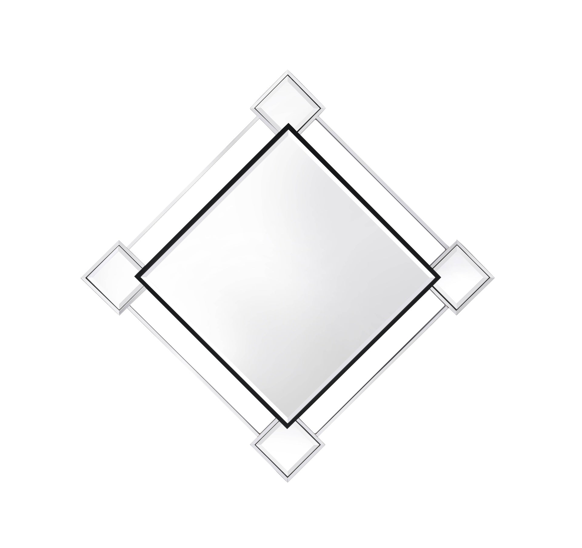 Asbury Mirrored & Chrome Finish Accent Mirror (Assembled)
