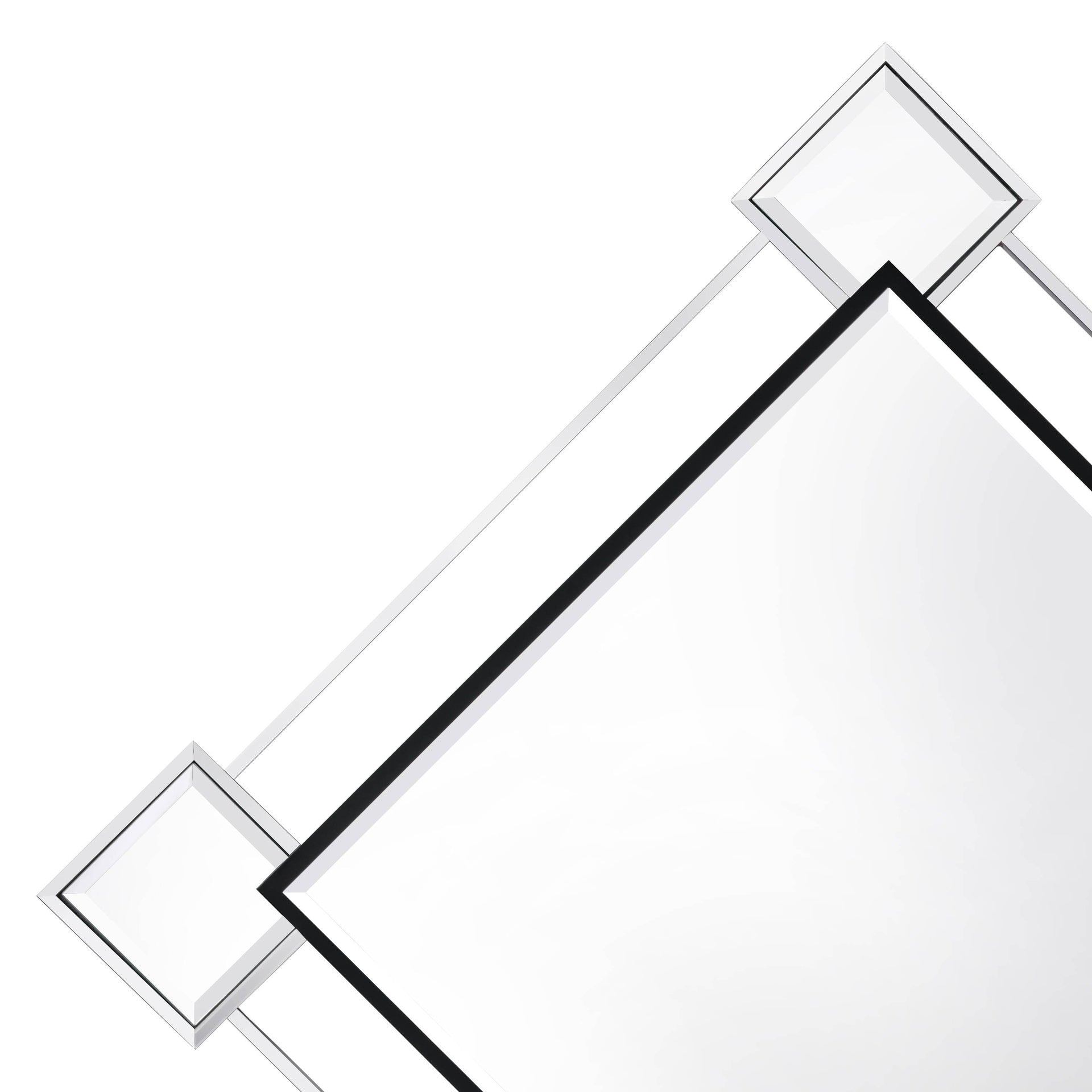 Asbury Mirrored & Chrome Finish Accent Mirror (Assembled)