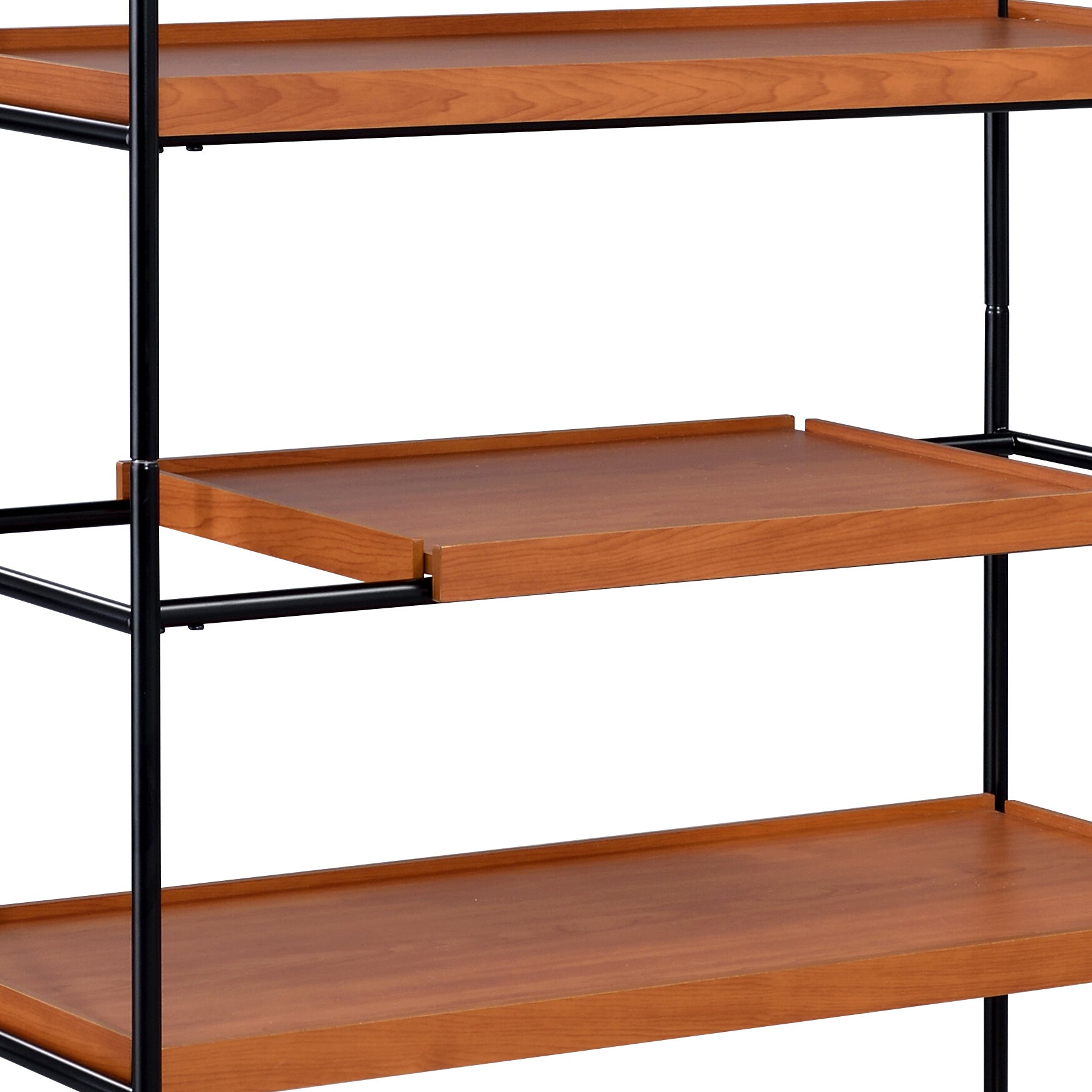 Oaken Honey Oak & Black Finish Bookshelf