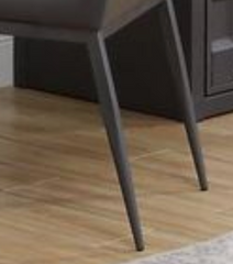 Cargo Gray Synthetic Leather & Gunmetal Finish Chair