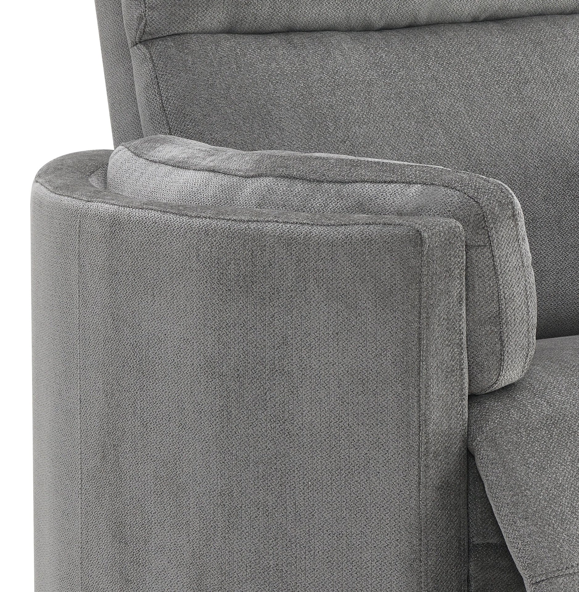 Sagen Charcoal Chenille  Glider Recliner with Swivel