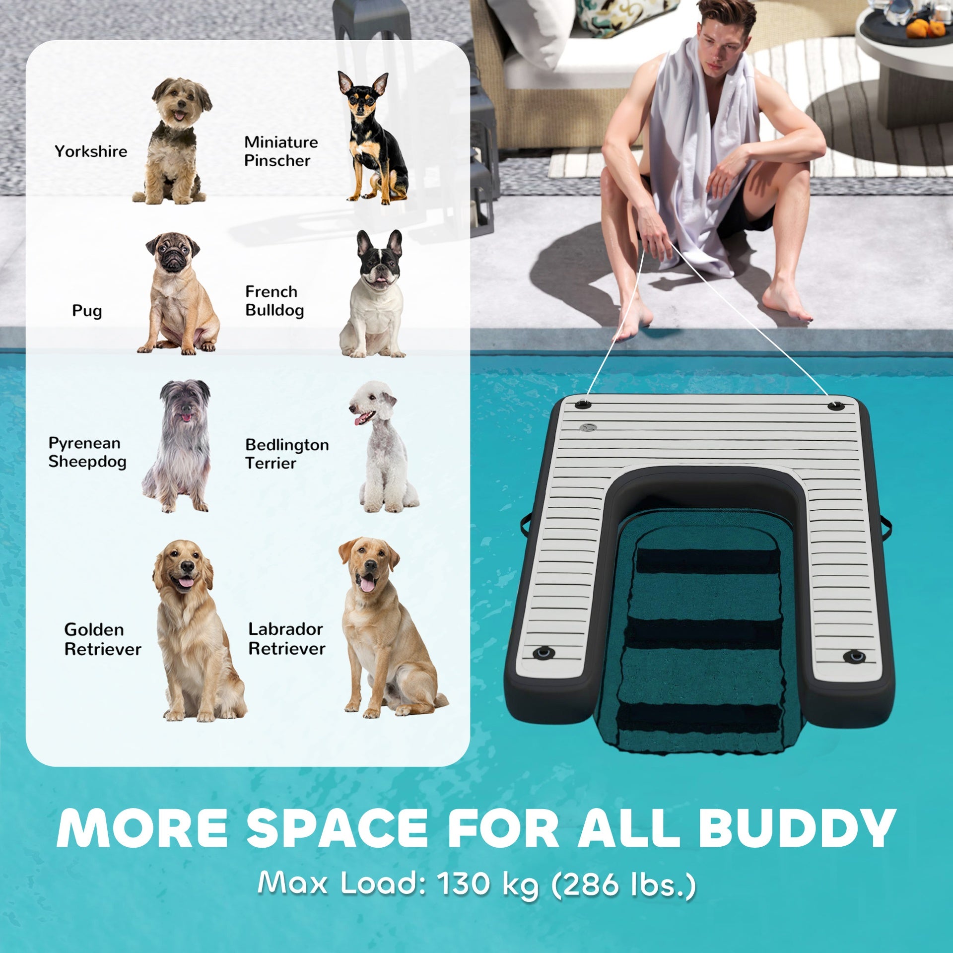 Inflatable Dog Boat Ramp , for Boat, Dock, Lake, Non-Slip