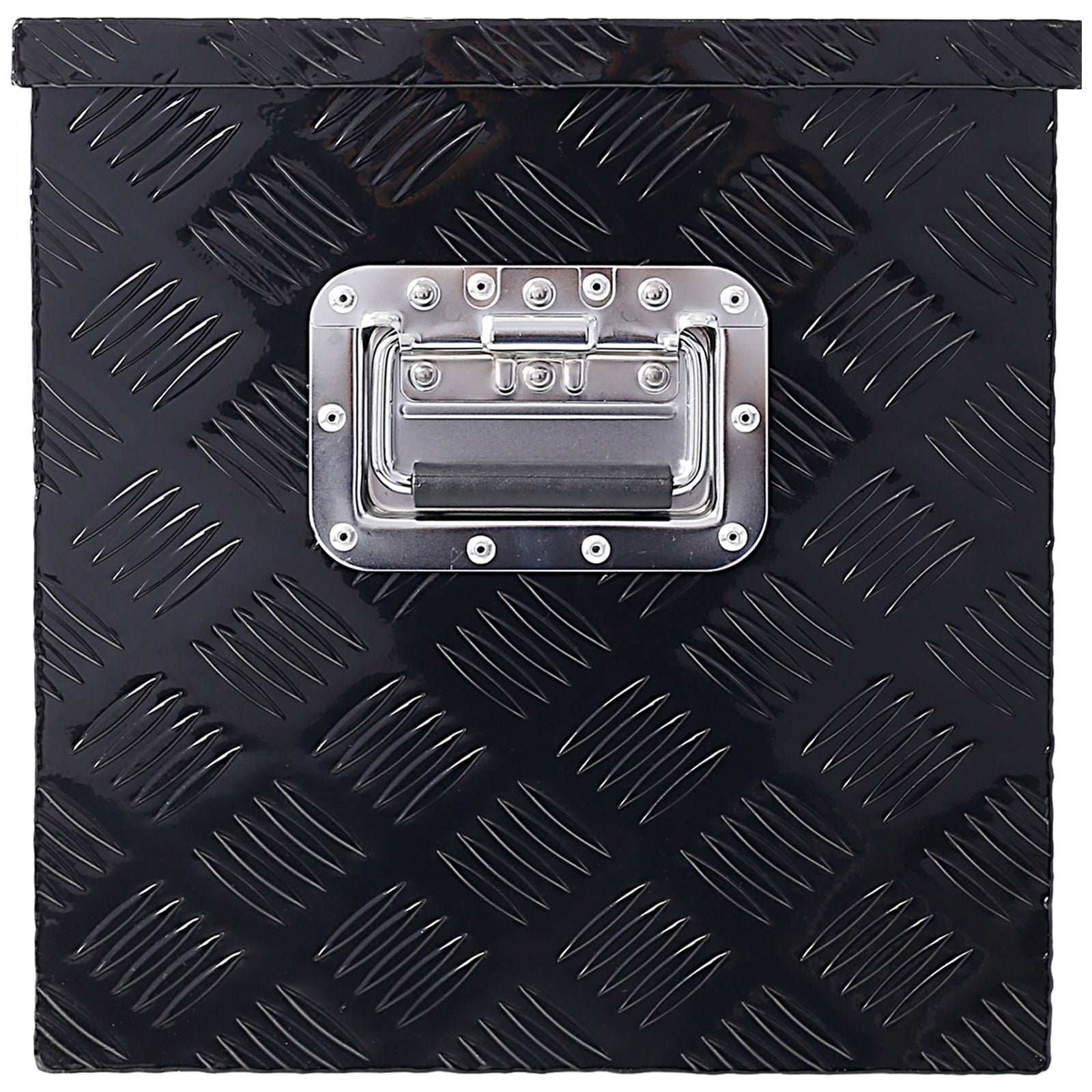 48inch Aluminum tool box,heavy duty truck bed tool box,outdoor trailer pickup storage tool box,RV storage organizer,underbody box w/lock keys,black 48x15x15inch