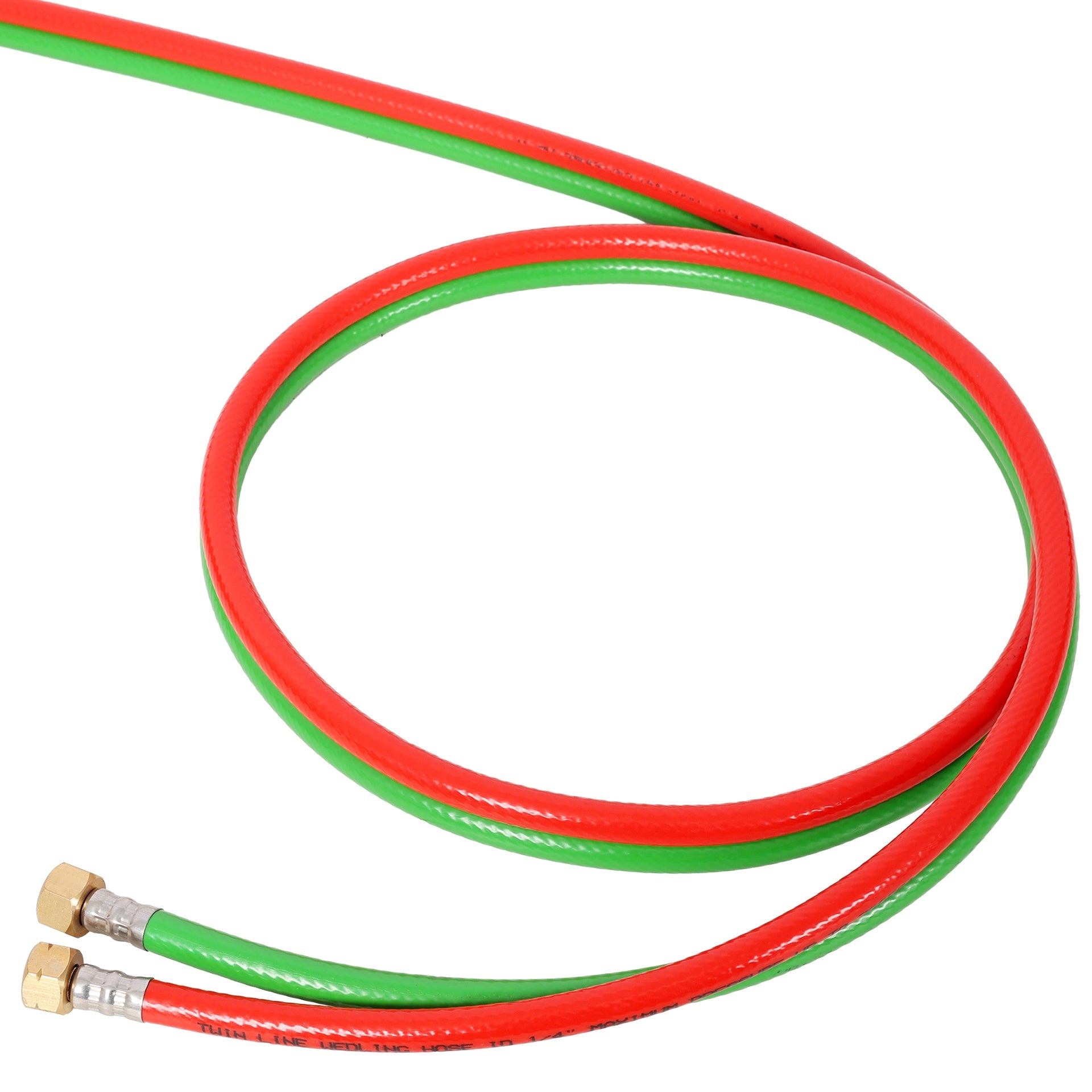 Oxygen Acetylene Hose with 9/16"-18 B fittings Welding Cutting Torch Twin Hose, 1/4-Inch × 50 Feet,Twin-Line Torch Hose for Acetylene Cutting & Welding
