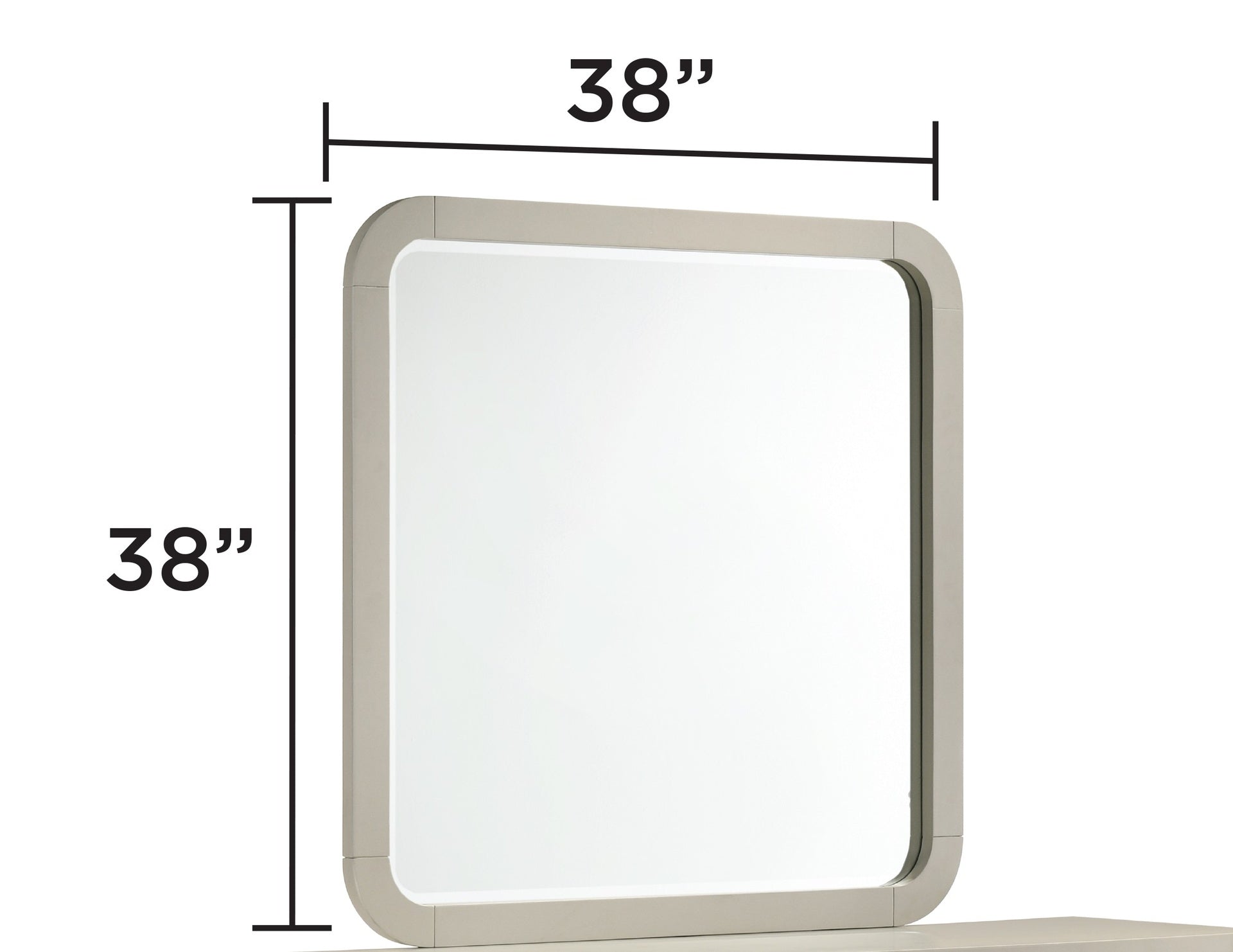Aria Elegant Beige Framed Mirror made with wood(Includes Only Mirror)